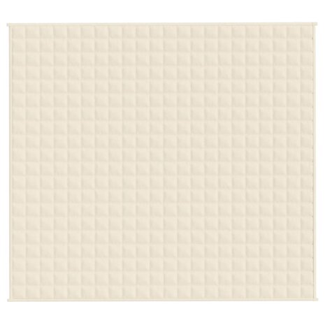 Verzwaringsdeken 200x220 cm 9 kg stof lichtcrèmekleurig 3
