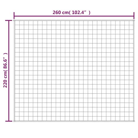 Verzwaringsdeken 220x260 cm 11 kg stof grijs 6