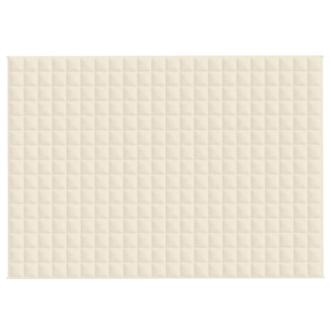Verzwaringsdeken 155x220 cm 7 kg stof lichtcrèmekleurig 3