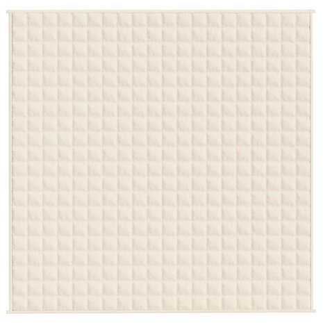 Verzwaringsdeken 200x200 cm 9 kg stof lichtcrèmekleurig 3