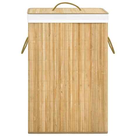 Wasmand met 2 vakken 72 L bamboe 4