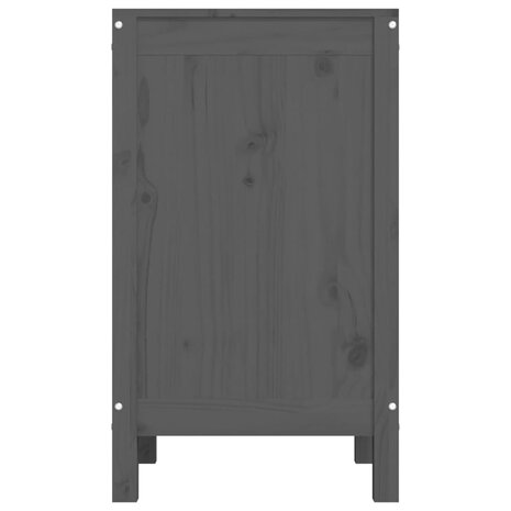 Wasmand 44x44x76 cm massief grenenhout grijs 7