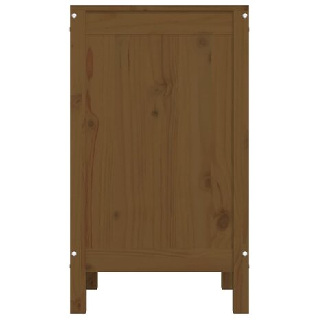 Wasmand 44x44x76 cm massief grenenhout honingbruin 7