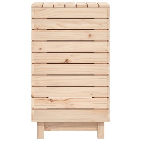 Wasmand 44x44x76 cm massief grenenhout 6