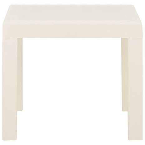 3-delige Loungeset met kussens kunststof wit 9