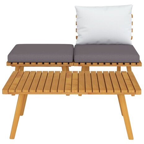 3-delige Loungeset met kussens massief acaciahout 3