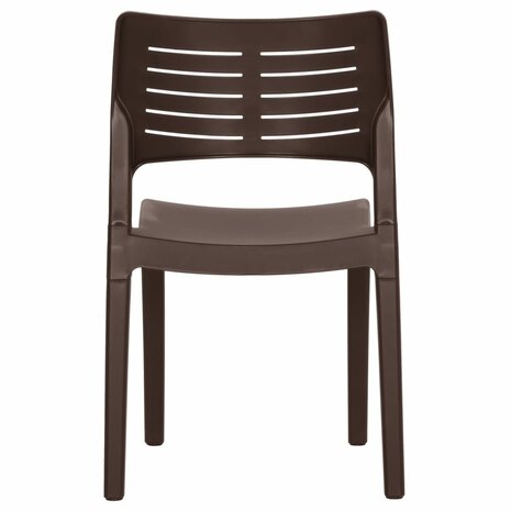 Tuinstoelen 2 st polypropeen mokkakleurig 6