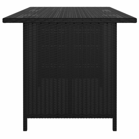 Tuintafel 110x70x65 cm poly rattan zwart 3