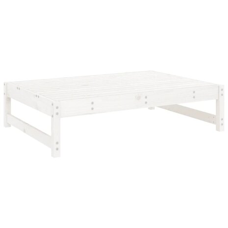 Tuinvoetenbank 120x80 cm massief grenenhout wit 3