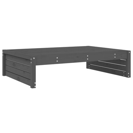 Tuinvoetenbank 120x80 cm massief grenenhout grijs 6