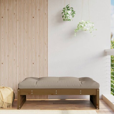Tuinvoetenbank 120x80 cm massief grenenhout honingbruin 1