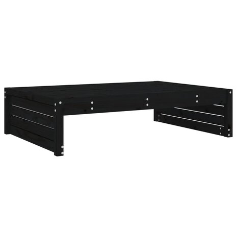 Tuinvoetenbank 120x80 cm massief grenenhout zwart 2
