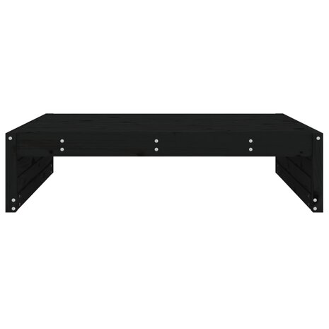 Tuinvoetenbank 120x80 cm massief grenenhout zwart 4