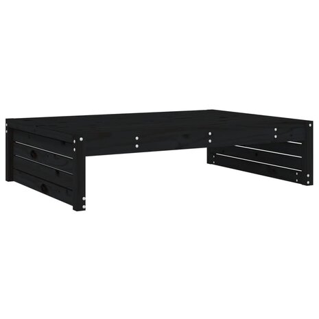 Tuinvoetenbank 120x80 cm massief grenenhout zwart 6