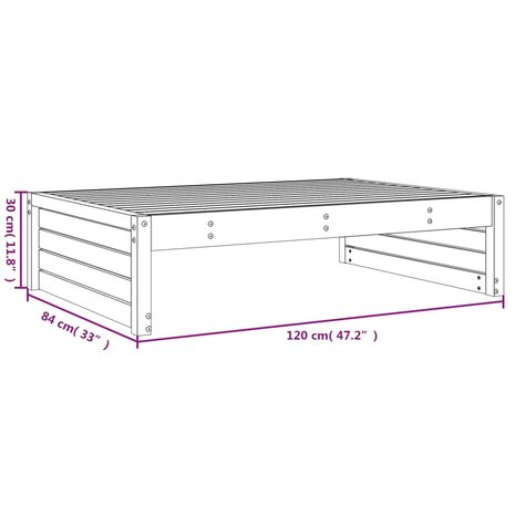 Tuinvoetenbank 120x80 cm massief douglashout 8