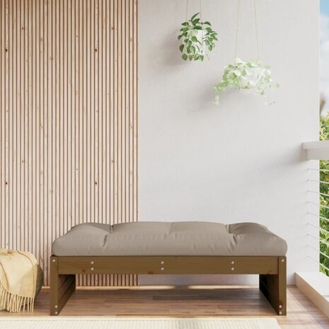 Tuinvoetenbank 120x80 cm massief grenenhout honingbruin 1