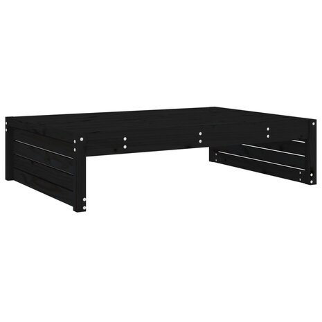 Tuinvoetenbank 120x80 cm massief grenenhout zwart 6