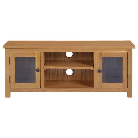Tv-meubel 110x35x44 cm massief eikenhout 3