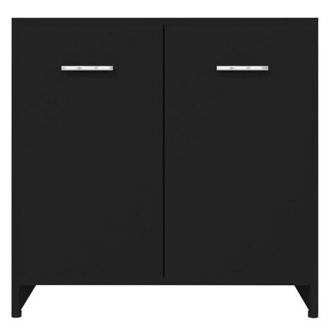 Badkamerkast 60x33x61 cm bewerkt hout zwart 6