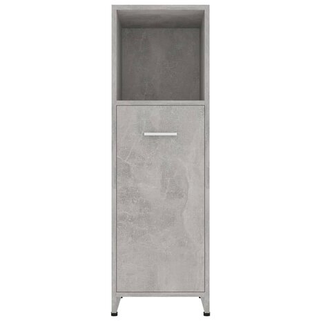 Badkamerkast 30x30x95 cm bewerkt hout betongrijs 6
