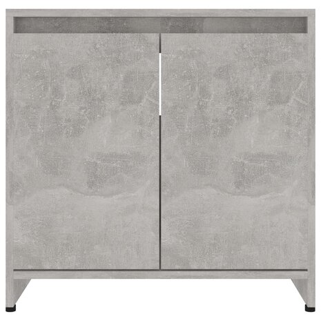 Badkamerkast 60x33x61 cm bewerkt hout betongrijs 6