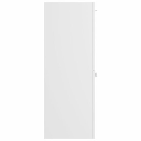 Badkamerkast 30x30x80 cm bewerkt hout wit 6