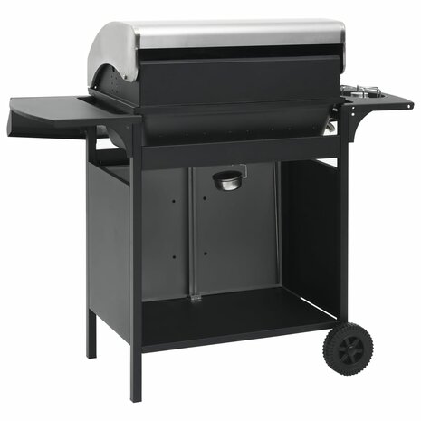 Gasbarbecue 4+1 kookzone staal en roestvrij staal zwart zilver 6