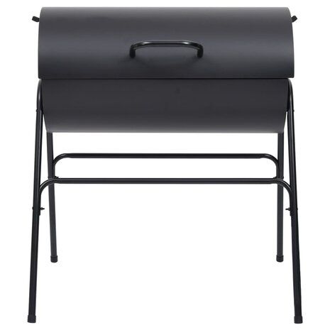 Barbecuevat met 2 kookroosters 80x95x90 cm staal zwart 3