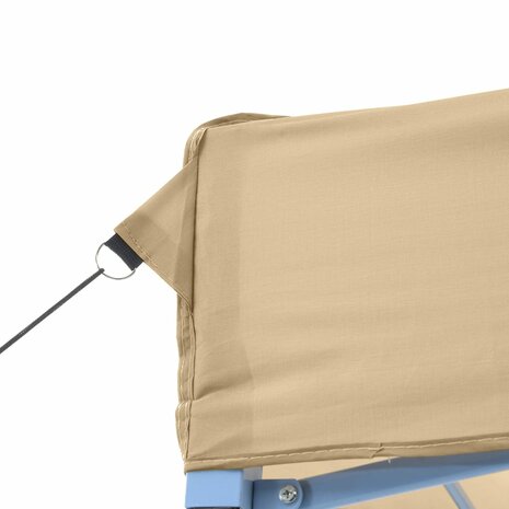 Partytent inklapbaar pop-up met 2 zijwanden beige 7