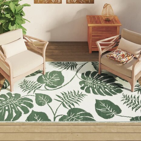 Buitenkleed 140x200 cm polypropeen groen 3