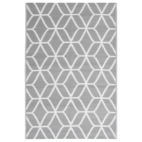 Buitenkleed 140x200 cm polypropeen grijs 2