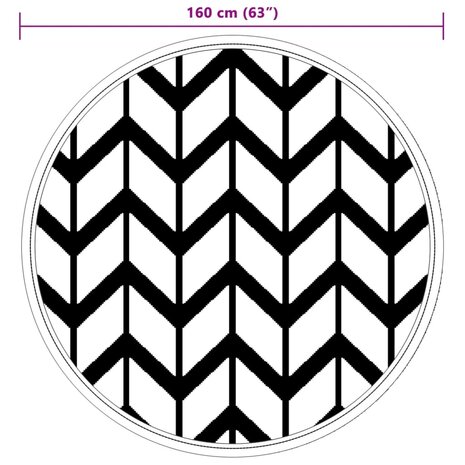 Buitenkleed Ø160 cm polypropeen grijs 6