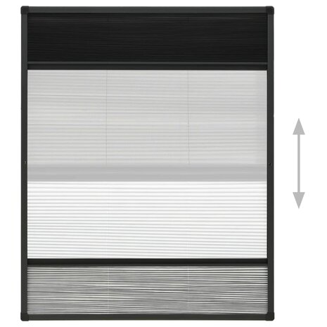 Raamhor plissé met verduistering 80x100 cm aluminium 5