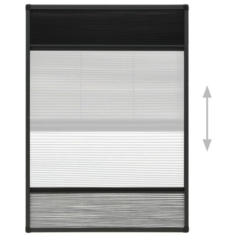 Raamhor plissé met verduistering 80x120 cm aluminium 4