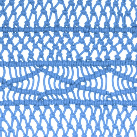 Gordijn macram&eacute; 140x240 cm katoen blauw 4