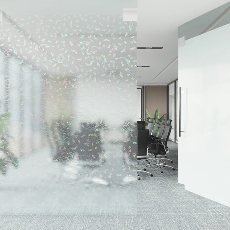 Raamfolies 5 st mat 3D regenboogpatroon PVC 3
