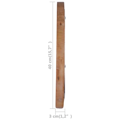 Wandspiegel rond 40 cm teakhout 6