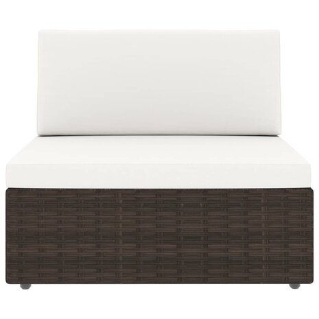 2-delige Loungeset poly rattan bruin 3