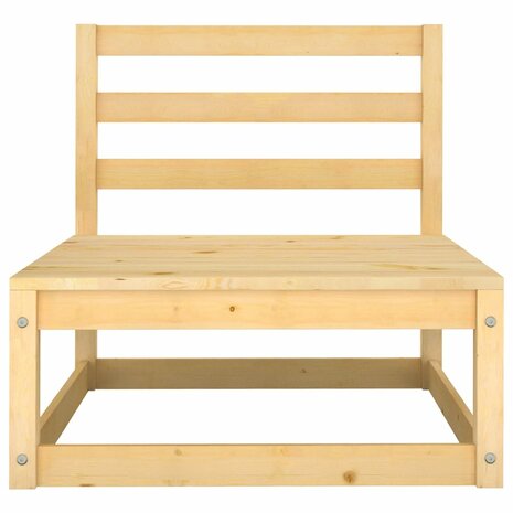 2-delige Loungeset met kussens massief grenenhout 4