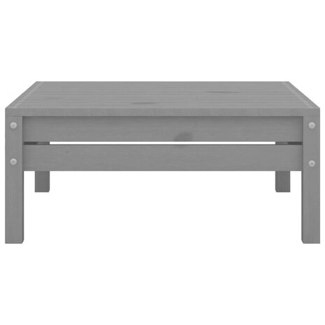 3-delige Loungeset massief grenenhout grijs 10