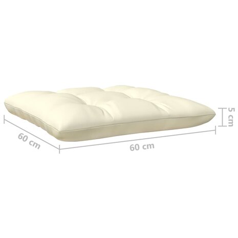 3-delige Loungeset met crèmekleurige kussens massief grenenhout 11