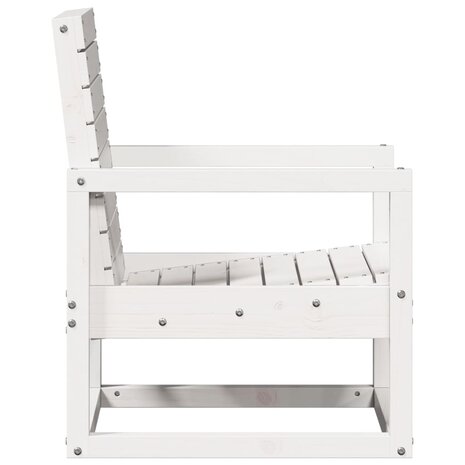 3-delige Loungeset massief grenenhout wit 5