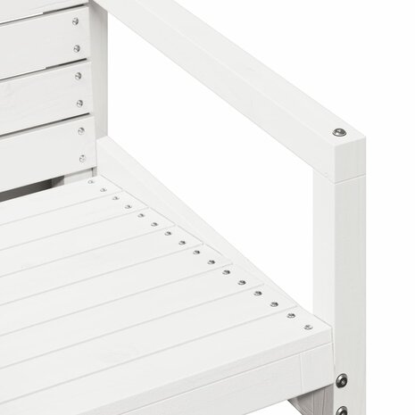 3-delige Loungeset massief grenenhout wit 7