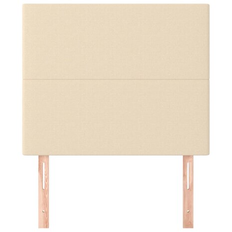 Hoofdborden 2 st 100x5x78/88 cm stof cr&egrave;mekleurig 3