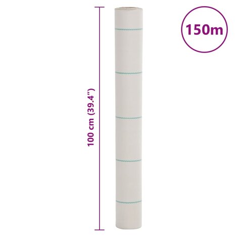 Worteldoek 1x150 m polypropeen wit 8