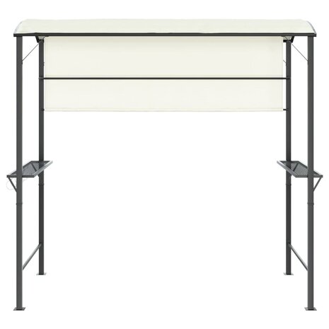 Prieel met dak 220x110x200 cm crèmekleurig 3