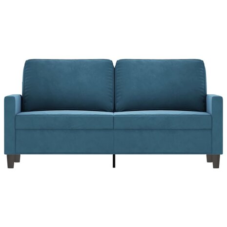 Tweezitsbank 140 cm fluweel blauw 3