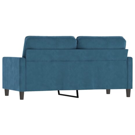 Tweezitsbank 140 cm fluweel blauw 5