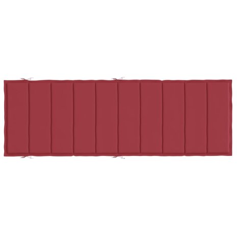 Ligbedkussen 186x58x3 cm oxford stof wijnrood 5