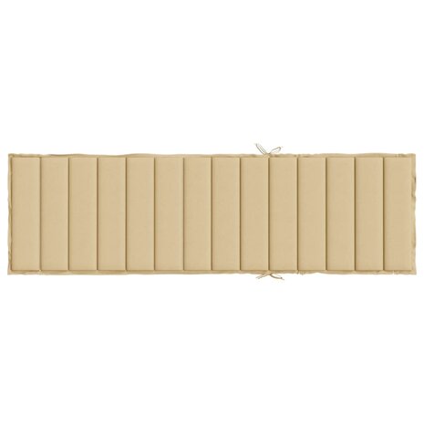 Ligbedkussen 200x60x4 cm stof gemêleerd beige 5